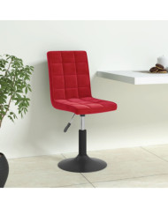 Chaises à manger pivotantes lot de 4 rouge bordeaux velours | Mobilier & Déco