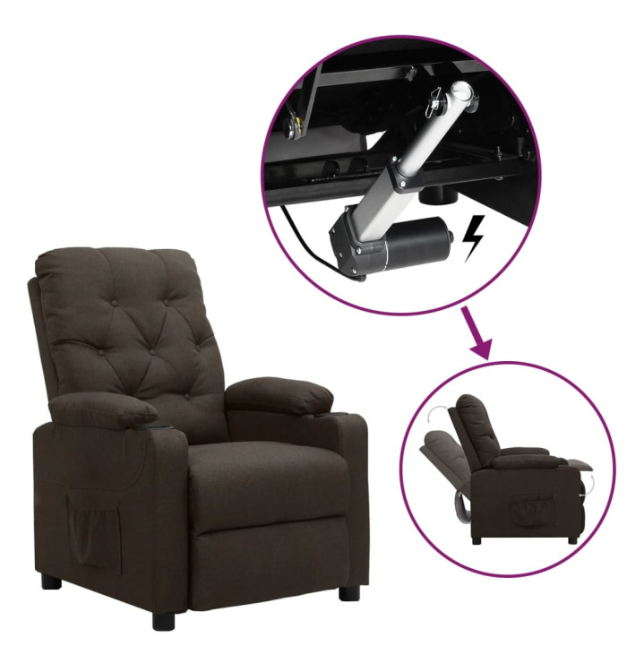 Fauteuil Marron foncé Tissu | Mobilier & Déco