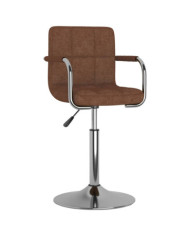 Chaise de salle à manger Marron Tissu | Mobilier & Déco