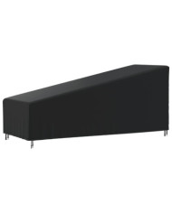 Housse de chaise longue noir 195x76x40/80 cm oxford 420D | Mobilier & Déco