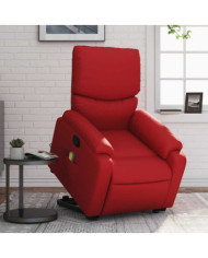 Fauteuil inclinable de massage Rouge Similicuir | Mobilier & Déco