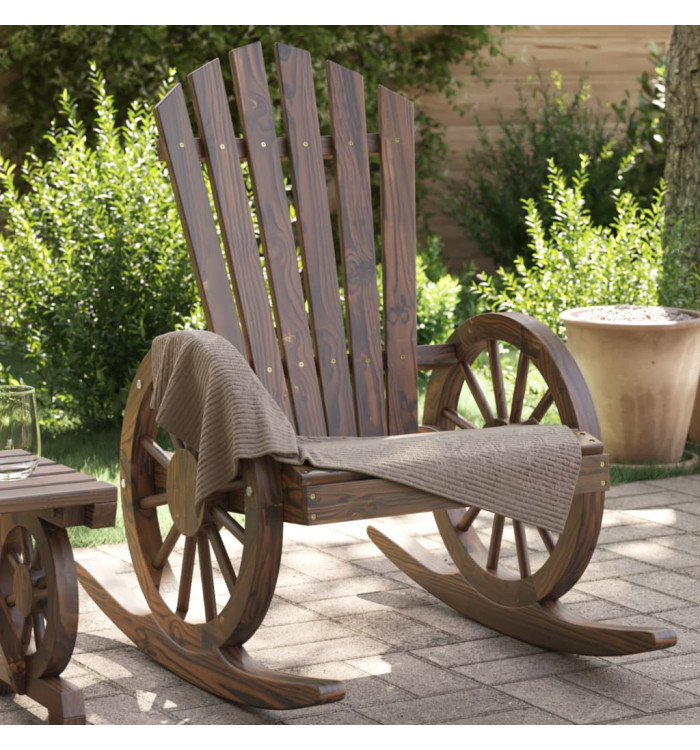 Chaises à bascule Adirondack lot de 2 bois de sapin massif | Mobilier & Déco