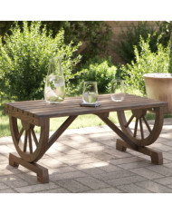 Table basse de jardin 90x50x40 cm bois de sapin massif | Mobilier & Déco