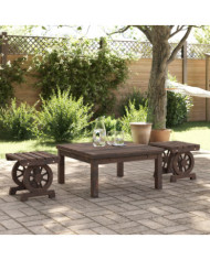 Repose-pieds de jardin lot de 2 bois de sapin massif | Mobilier & Déco