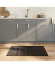 Tapis rectangulaire marron foncé 70x100 cm bambou | Mobilier & Déco