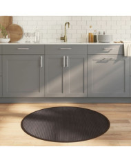 Tapis rond marron foncé 100 cm bambou | Mobilier & Déco