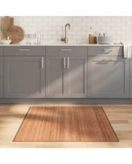 Tapis carré naturel 100x100 cm bambou | Mobilier & Déco