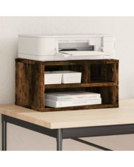 Support d'imprimante chêne fumé 40x32x22,5 cm bois d'ingénierie | Mobilier & Déco