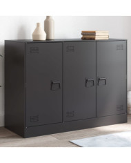 Buffet noir 99x39x73 cm acier | Mobilier & Déco