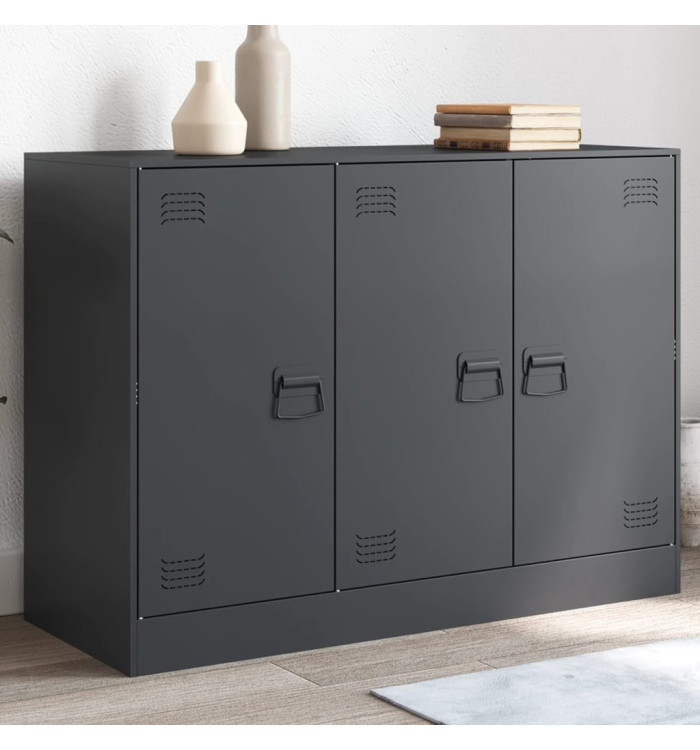 Buffet anthracite 99x39x73 cm acier | Mobilier & Déco