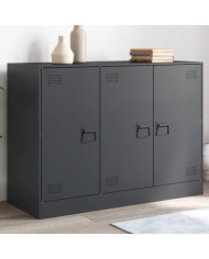 Buffet anthracite 99x39x73 cm acier | Mobilier & Déco
