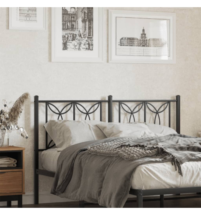 Tête de lit métal noir 140 cm | Mobilier & Déco