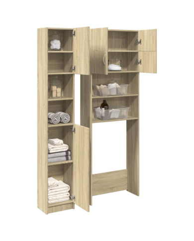 Ensemble de meubles de salle de bain 2 pcs bois d'ingénierie | Mobilier & Déco