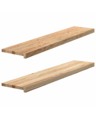 Appuis de fenêtre 2 pcs non traité 120x30x2cm bois chêne massif | Mobilier & Déco
