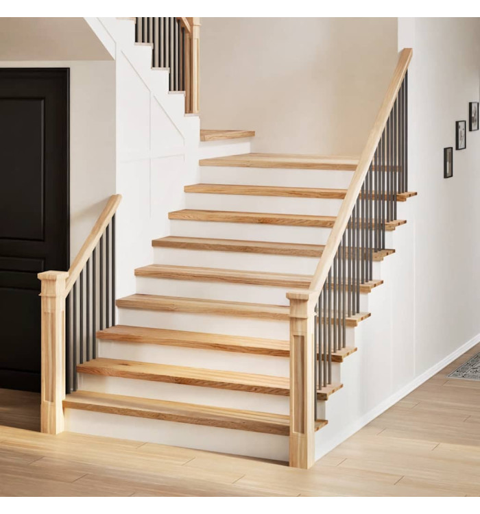 Marches d'escalier 2 pcs non traité bois de chêne massif | Mobilier & Déco