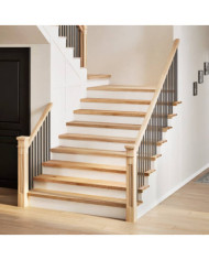 Marches d'escalier 2 pcs non traité bois de chêne massif | Mobilier & Déco