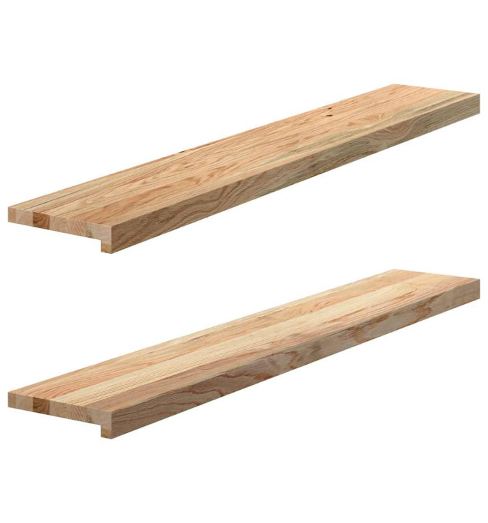 Appuis de fenêtre 2 pcs non traité 120x20x2cm bois chêne massif | Mobilier & Déco