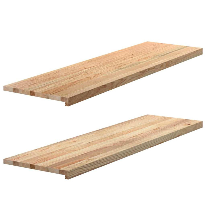 Appuis de fenêtre 2 pcs non traité 140x40x2cm bois chêne massif | Mobilier & Déco
