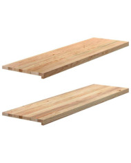 Appuis de fenêtre 2 pcs non traité 140x40x2cm bois chêne massif | Mobilier & Déco