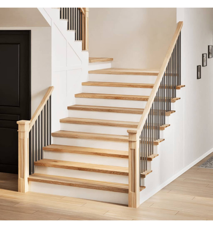 Marches d'escalier 2 pcs non traité bois de chêne massif | Mobilier & Déco