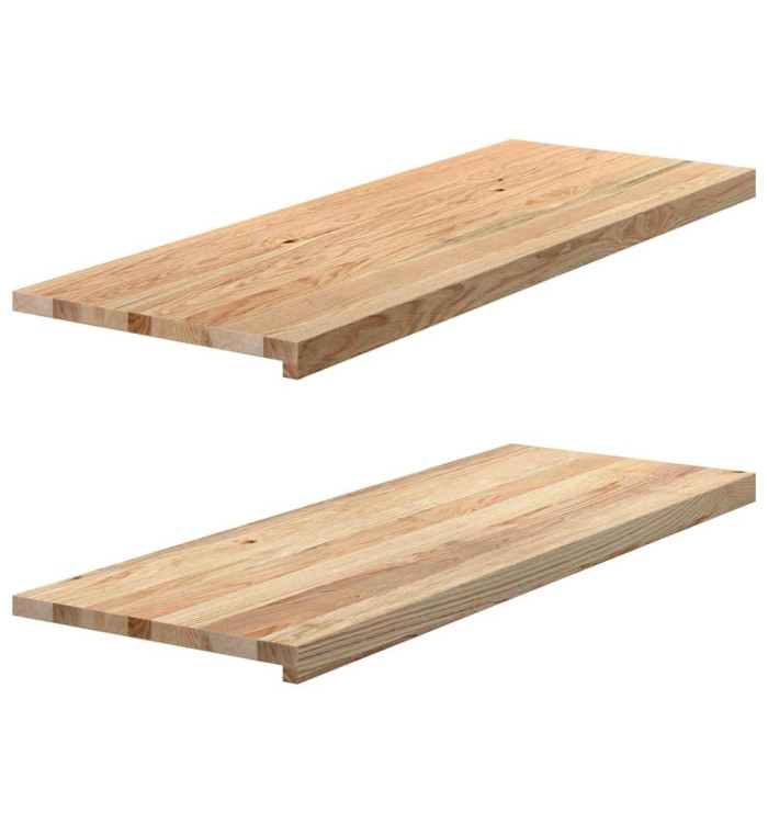 Appuis de fenêtre 2 pcs non traité 110x40x2cm bois chêne massif | Mobilier & Déco