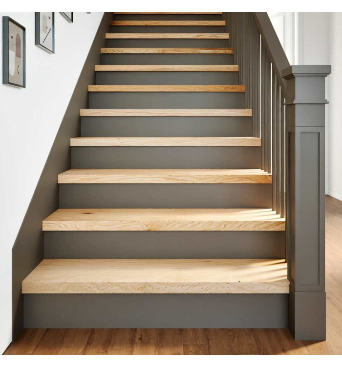 Marches d'escalier 4 pcs non traité 90x25x2cm bois chêne massif | Mobilier & Déco
