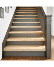 Marches d'escalier 4 pcs non traité 90x25x2cm bois chêne massif | Mobilier & Déco