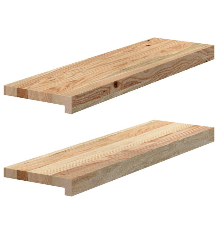 Appuis de fenêtre 2 pcs non traité 70x20x2 cm bois chêne massif | Mobilier & Déco