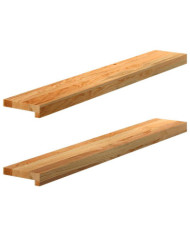 Appuis de fenêtre 2 pcs marron clair bois de chêne massif | Mobilier & Déco
