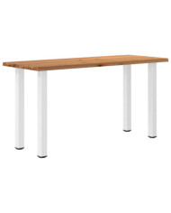 Table de bar rectangulaire en chêne massif avec bords naturels 200 x 80 x 102 cm | Mobilier & Déco
