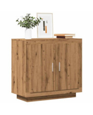 Buffet chêne artisanal 80x40x75 cm bois d'ingénierie | Mobilier & Déco