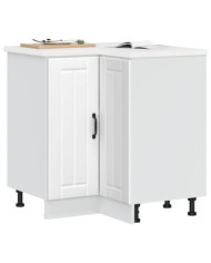 Armoire d'angle de cuisine Lucca blanc bois d'ingénierie | Mobilier & Déco