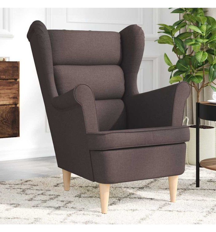 Fauteuil marron foncé 74x84x100 cm tissu | Mobilier & Déco