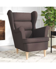 Fauteuil marron foncé 74x84x100 cm tissu | Mobilier & Déco