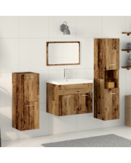 Ensemble de meubles de salle de bain 5 pièces Bois ancien Bois d'ingénierie | Mobilier & Déco