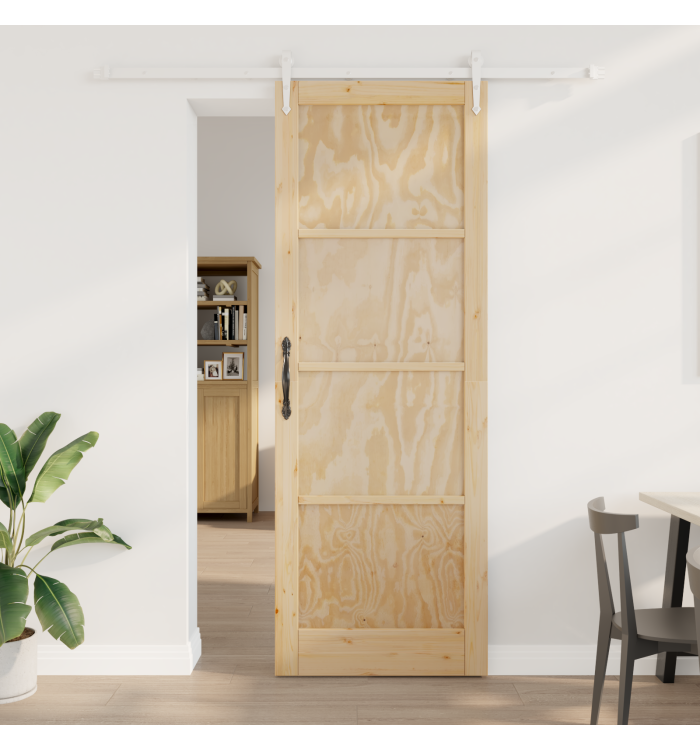 Porte coulissante avec kit de quincaillerie 83x232 cm Bois massif Pin | Mobilier & Déco