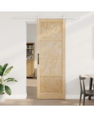 Porte coulissante avec kit de quincaillerie 83x232 cm Bois massif Pin | Mobilier & Déco