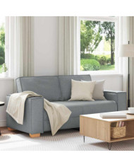Canapé 2 places Gris clair 140 cm Tissu | Mobilier & Déco