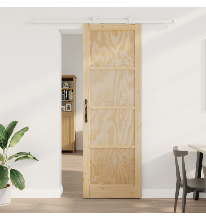 Porte coulissante avec matériel 'ORKDAL'en bois massif de pin, Porte intérieure 'ORKDAL'78x232x4 cm en bois massif de pin | Mo