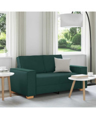 Canapé 2 places Vert foncé 120 cm Tissu | Mobilier & Déco