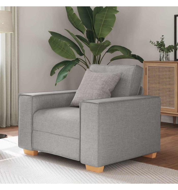 Canapé Fauteuil Gris Nuage 60 cm Tissu | Mobilier & Déco