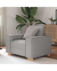 Canapé Fauteuil Gris Nuage 60 cm Tissu | Mobilier & Déco
