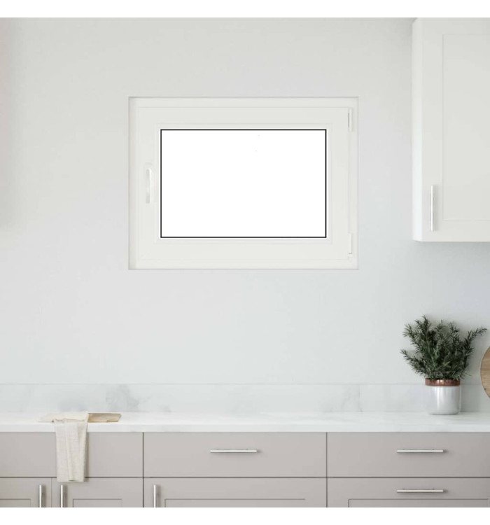 Fenêtre de sous-sol« RISOR » 80 x 50 cm oscillo-battante DIN droite blanche | Mobilier & Déco