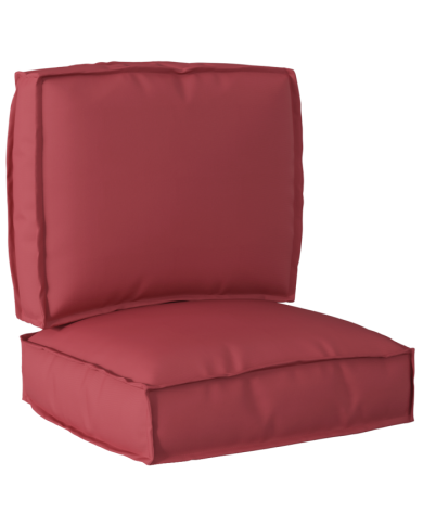 Ensemble de coussins de palette 2 pièces Rouge vin tissu Oxford | Mobilier & Déco