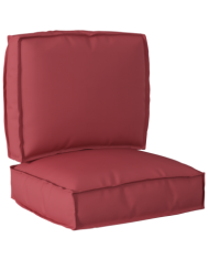 Ensemble de coussins de palette 2 pièces Rouge vin tissu Oxford | Mobilier & Déco