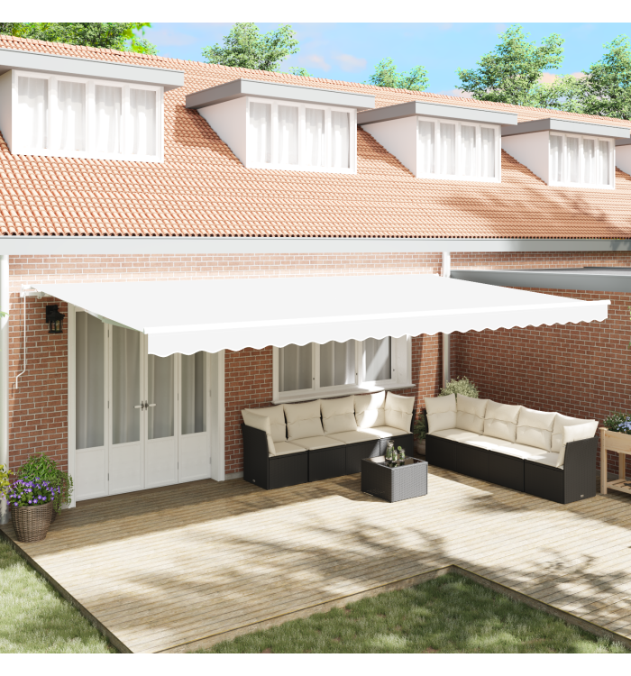Tissu de remplacement de store pour cadre de 6x3 m Blanc | Mobilier & Déco
