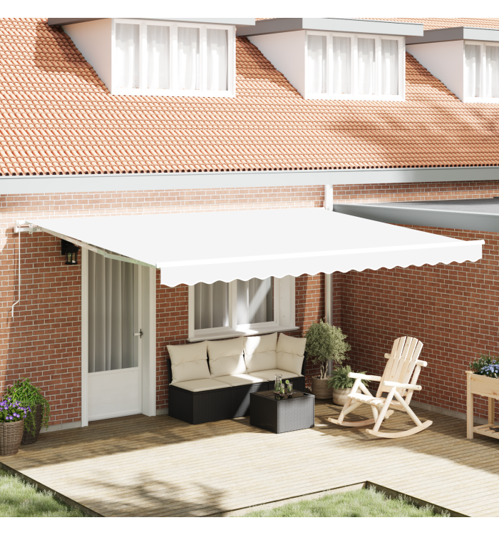 Tissu de remplacement de store pour cadre de 4.5x3.5 m Blanc | Mobilier & Déco
