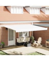 Tissu de remplacement de store pour cadre de 4.5x3.5 m Blanc | Mobilier & Déco