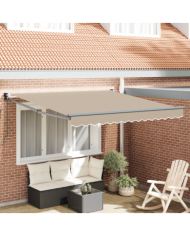 Store rétractable manuel Beige 350x250 cm, Tissu de remplacement pour store pour cadre de 3,5x2,5 m Beige | Mobilier & Déco