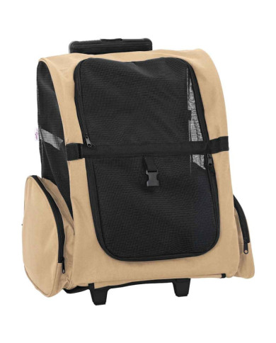 Chariot pour animaux de compagnie 3 en 1 Design Sable 48 x 32 x 57 cm Tissu Oxford | Mobilier & Déco